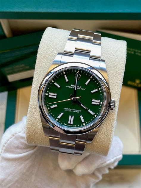 Rolex oyster perpetual green price